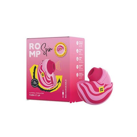 ROMP SPIN Travel Rechargeable Clitoral Stimulator - Pink Vibrators