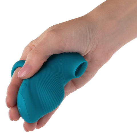 Envy Handheld Suction Rechargeable Silicone Massager - Blue