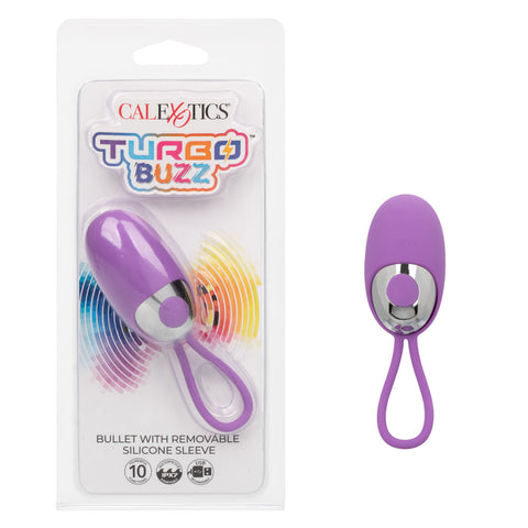 Turbo Buzz Rechargeable Bullet with Removable Silicone Sleeve