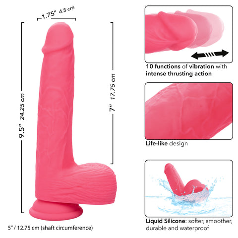 Rechargeable Rumbling & Thrusting Silicone Studs