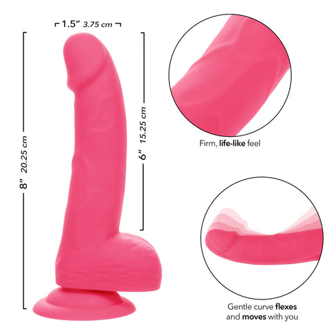 Neon Silicone Studs Dildo 6in