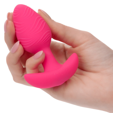 Cheeky Rechargeable Silicone Glow in The Dark Butt Plug - Pink