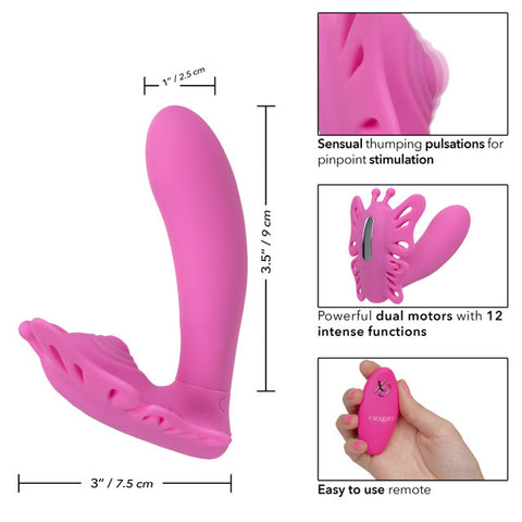 Venus Butterfly Silicone Remote Pulsating Venus G - Pink Vibrators