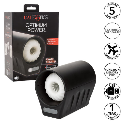 Optimum Power Thruster Rechargeable Stroker - Black