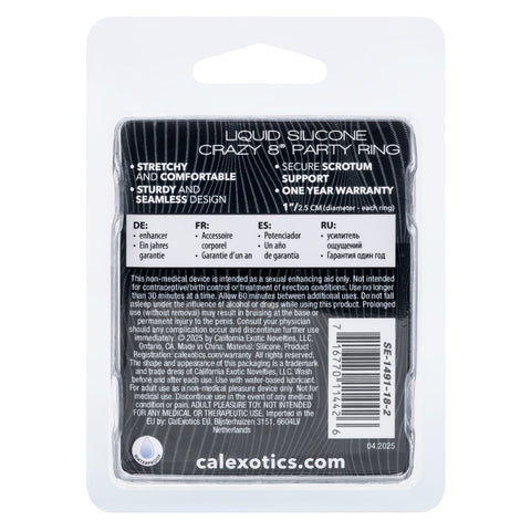 Alpha™ Liquid Silicone Crazy 8® Party Ring Penis Enhancement