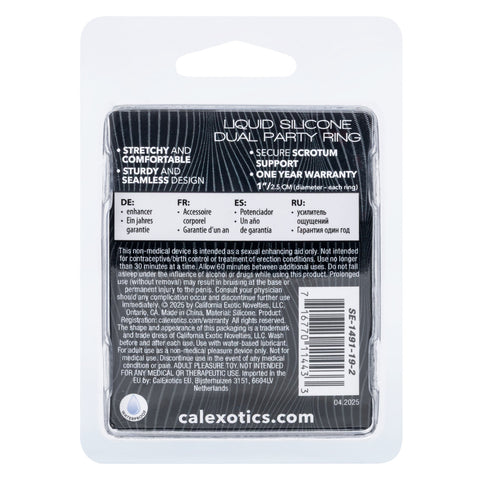 Alpha™ Liquid Silicone Dual Party Ring Penis Enhancement