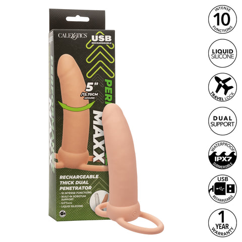 Performance Maxx Rechargeable Silicone Thick Dual Penetrator Extender