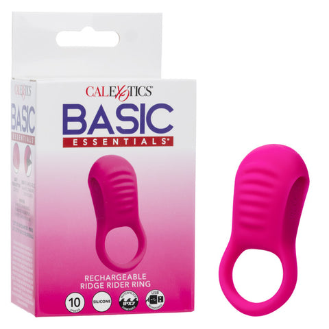 Basic Essentials® Rechargeable Ridge Rider Ring Penis Enhancement