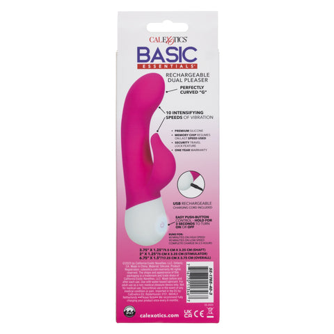 Basic Essentials® Rechargeable Dual Pleaser Vibrators