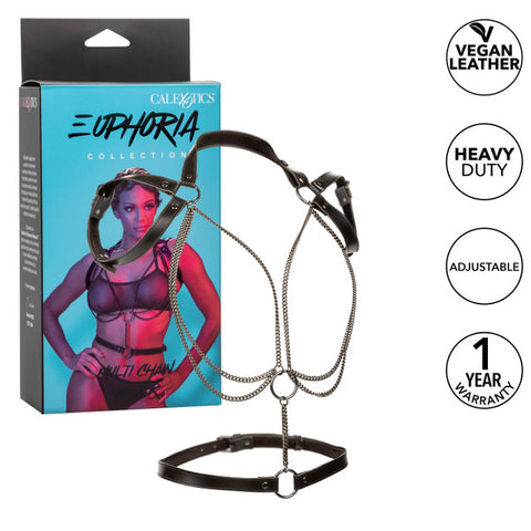 Euphoria Collection Multi Chain Halter - Black