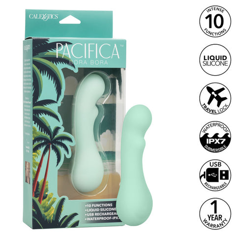 Pacifica Bora Bora Rechargeable Silicone Vibrator - Green