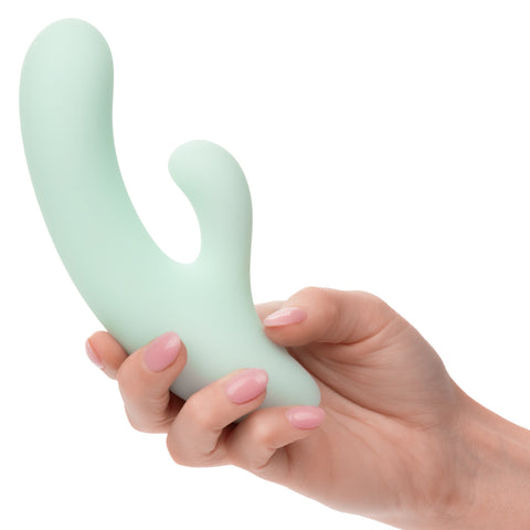 Pacifica Fiji Rechargeable Silicone Dual Vibrator - Green