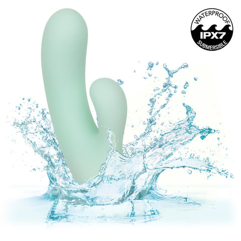 Pacifica Fiji Rechargeable Silicone Dual Vibrator - Green