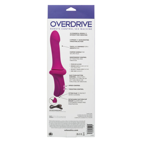 Overdrive Remote Control Sex Machine Smooth Thruster