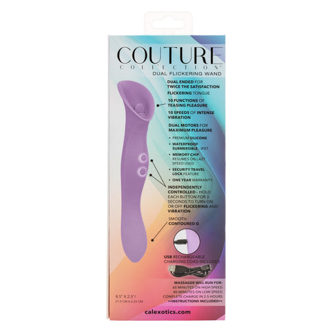 Couture Collection™ Dual Flickering Wand Vibrators