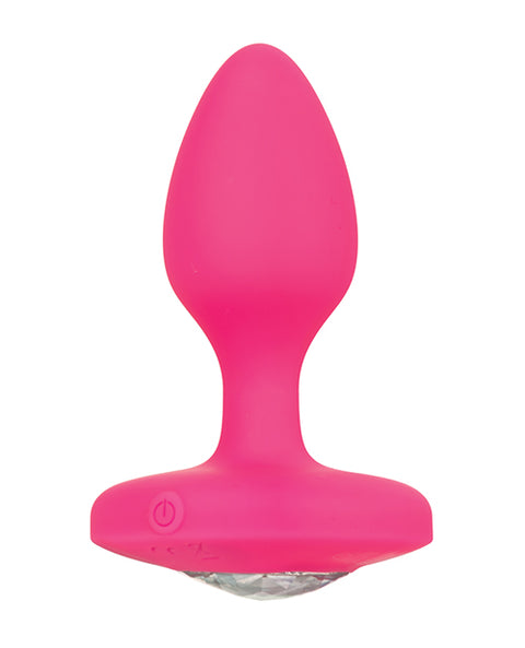 Cheeky Gems Medium Rechargeable Vibrating Probe - Pink