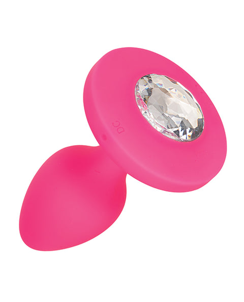 Cheeky Gems Medium Rechargeable Vibrating Probe - Pink