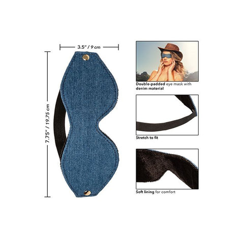 Ride 'Em Premium Denim Collection Eye Mask