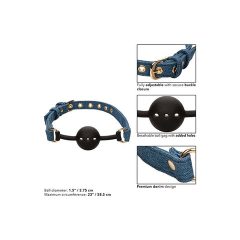 Ride 'Em Premium Denim Collection Ball Gag