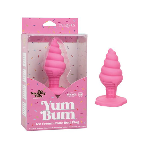 Naughty Bits Yum Bum Ice Cream Cone Butt Plug - Pink