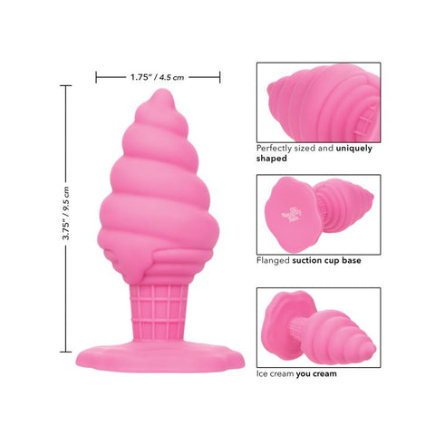 Naughty Bits Yum Bum Ice Cream Cone Butt Plug - Pink