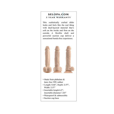 Selopa 6.5" Natural Feel Dildo - Light