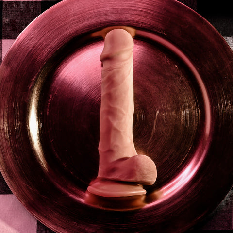 6.5" Natural Feel Dildo Dark