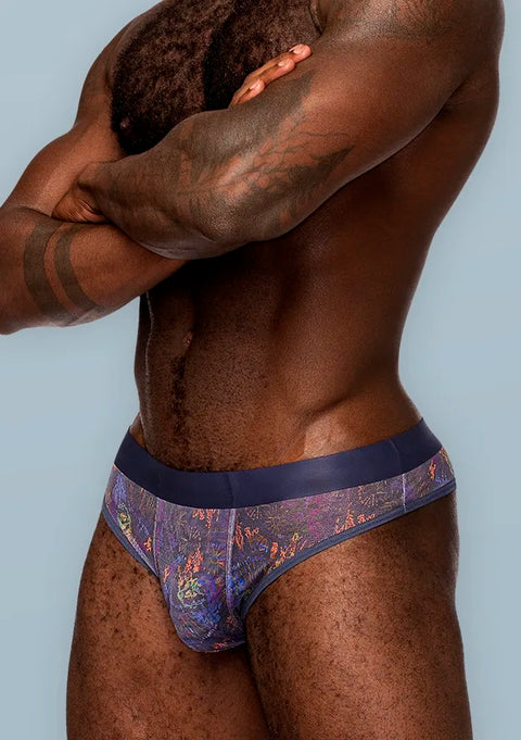 Wow Sheer Prints Sheer Thong Menswear