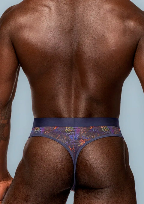 Wow Sheer Prints Sheer Thong Menswear