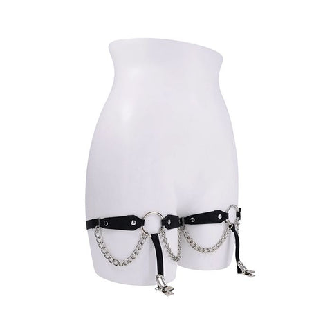 Sex & Mischief Chain Lace Garters Hosiery