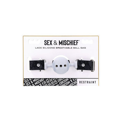 Sex & Mischief Lace Silicone Breathable Ball Gag Fetish