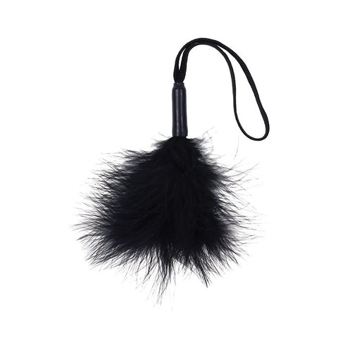 Sex & Mischief Peaches 'n CreaMe Wrist Feather Tickler Black Floggers - Paddles - Ticklers