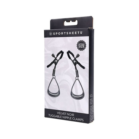 Sportsheets Velvet Noir Tuggable Nipple Clamps Fetish