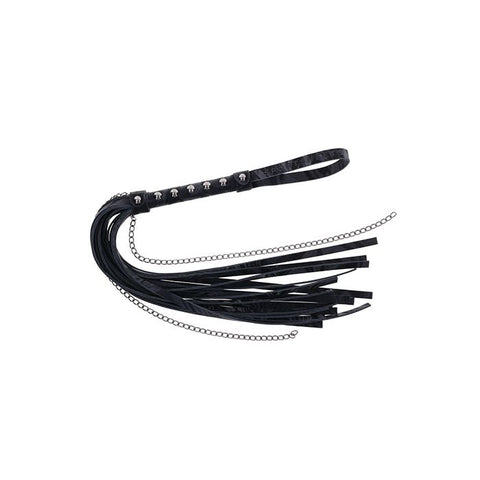Sportsheets Velvet Noir Chain Flogger - Black Floggers - Paddles - Ticklers