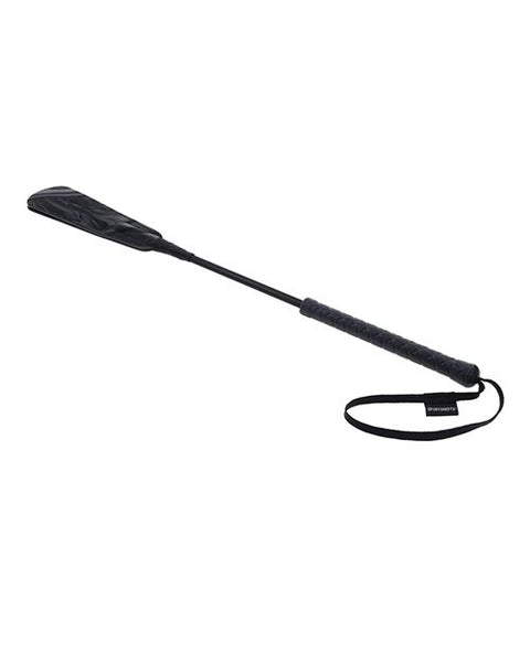 Sportsheets The Velvet Strike Crop - Black Floggers - Paddles - Ticklers