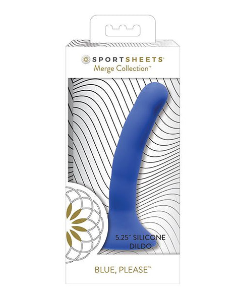 Sportsheets 5.25" Please Silicone Dildo - Blue