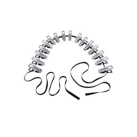 Edge Body Zipper Clothes Pins - Silver Fetish