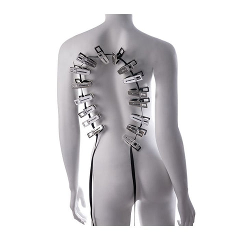 Edge Body Zipper Clothes Pins - Silver Fetish