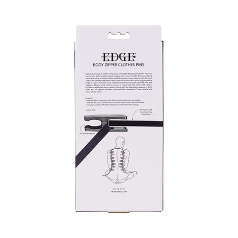 Edge Body Zipper Clothes Pins - Silver Fetish