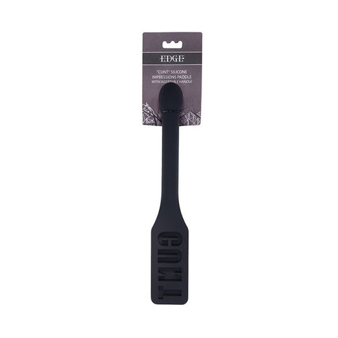 Edge CUNT Silicone Paddle - Black Floggers - Paddles - Ticklers