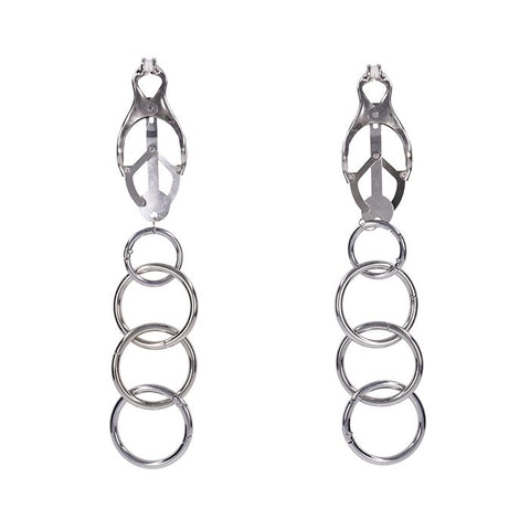 Edge Tuggable Clover Clamps - Silver Fetish