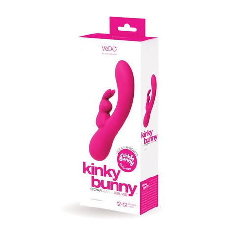 VeDO Kinky Bunny Plus Rechargeable Dual Vibe - Foxy Pink