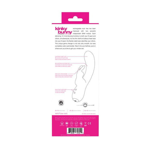 VeDO Kinky Bunny Plus Rechargeable Dual Vibe - Foxy Pink