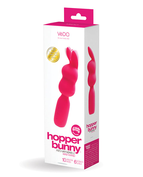 VeDO Hopper Bunny Rechargeable Mini Wand - Pink Vibrators