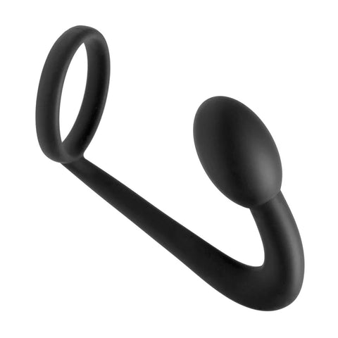 Prostatic Play Explorer Silicone Cock Ring And Prostate Plug