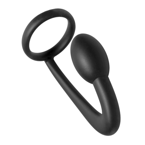 Prostatic Play Explorer Silicone Cock Ring And Prostate Plug