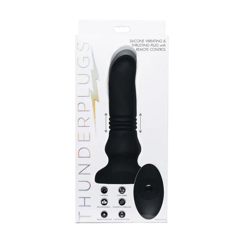 Silicone Vibrating & Thrusting Plug With Remote Control