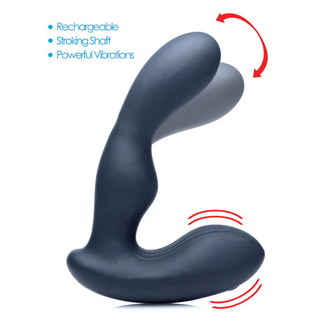 7X P-STROKE Silicone Prostate Stimulator With Stroking Shaft