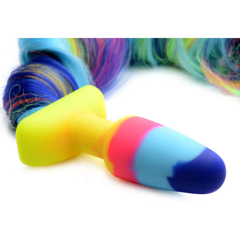 Rainbow Unicorn Tail Anal Plug