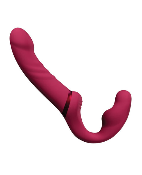 Lovense Lapis Vibrating Strapless Strap On - Pink Vibrators